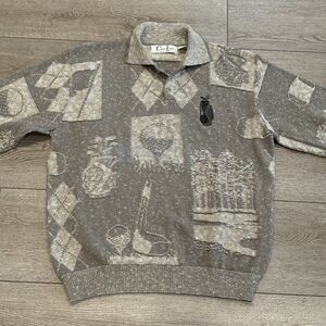 Vintage Cypress Links Mens Collared Golf Sweater Grandpa Sweater Preppy